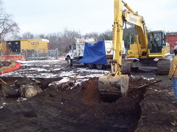 A contractor works at the Hatheway & Patterson Superfund Site. (Courtesy photo)