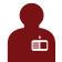 Silhouette of a person wearing a badge.