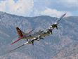 The Experimental Aircraft Association’s B-17, also known as “Aluminum Overcast,”  banks right above Hill Air Force Base, Utah, Aug. 13, 2015.  EAA’s B-17 is painted to resemble B-17G No. 42-102515 of the 398th Bombardment Group (Heavy) that flew from Royal Air Force Nuthampstead, England, during World War II. That aircraft was shot down over Le Manior, France, on Aug. 13, 1944, during its 34th combat mission. (U.S. Air Force photo/R. Nial Bradshaw)