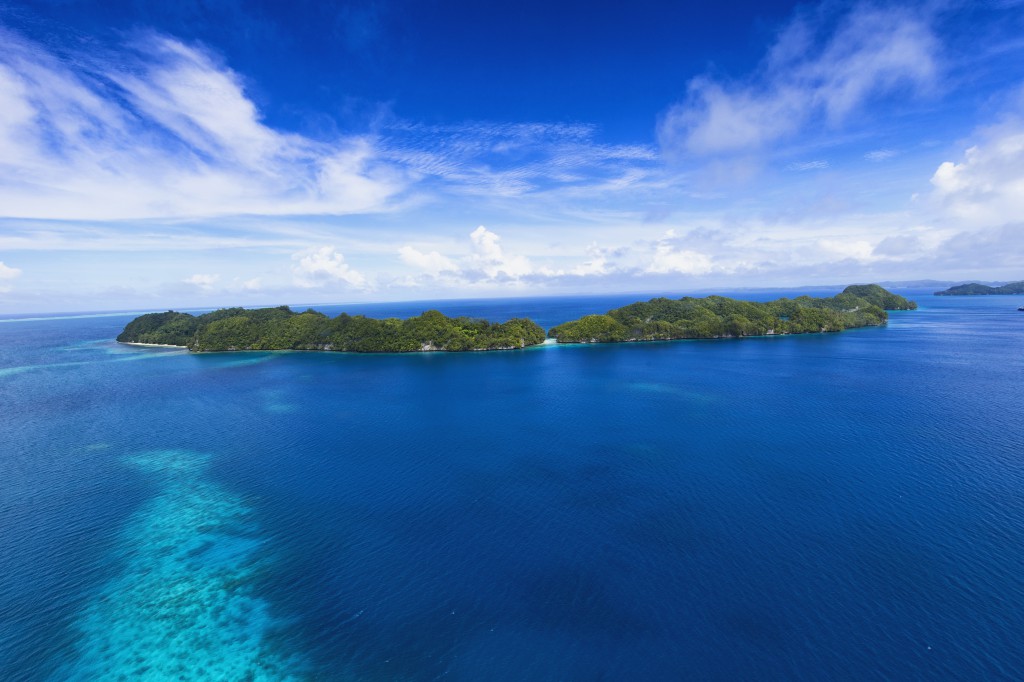 An island in Republic of Palau, Dec. 11, 2015, during Operation Christmas Drop 2015. This year marks the 64th year of Operation Christmas Drop, which began in 1952, and is the first trilateral execution of the event with support from Japan Air Self-Defense Force and Royal Australian Air Force C-130s. (U.S. Air Force photo by Osakabe Yasuo/Released)