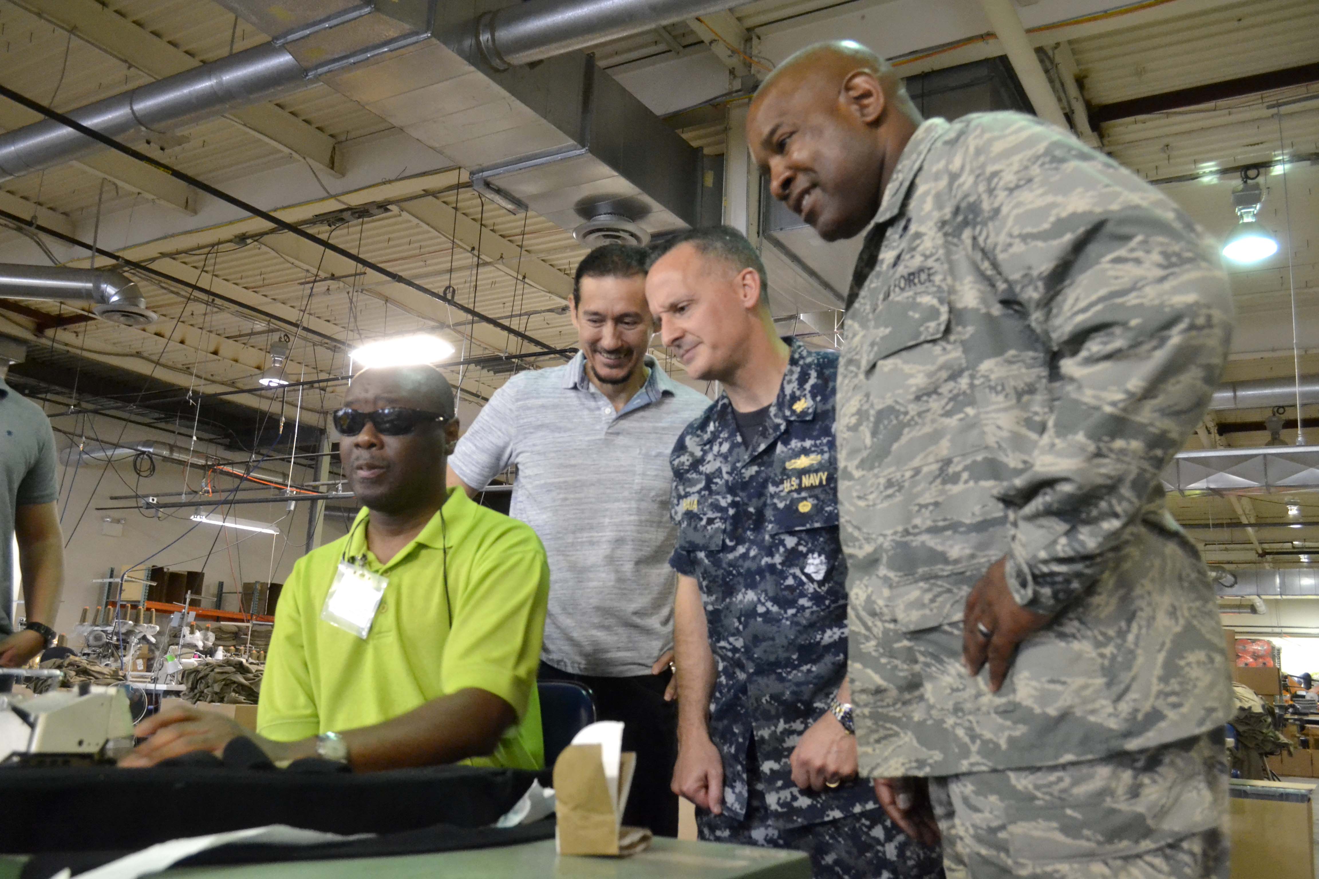 Troop Support leaders impressed by blind employees at local manufacturer
