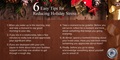 holiday graphic listing 6 tips to reduce stress
