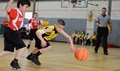 Children play basketball at the base gym. Physical activity is important and children learn behaviors from their parents, so be active, walk around the neighborhood, go on a bike ride, or play basketball at the park. Demonstrate the behaviors you want your child to emulate and establish your child's healthy behaviors early. (U.S. Marine Corps photo)