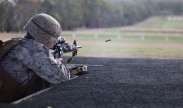 Sgt. Jose Arroyo, a competitor with the Marine Corps Shooting Team, fires his M16A4 service rifle during the section match May 17, 2016 at Puckapunyal Military Area, Victoria, Australia. The event is part of Australian Army Skill at Arms Meeting 2016, a competitive marksmanship event that evaluates the shooting skills of the competitors. The section match consisted of two running portions and two firing portions where teams were evaluated on both skill and swiftness as a marksman.