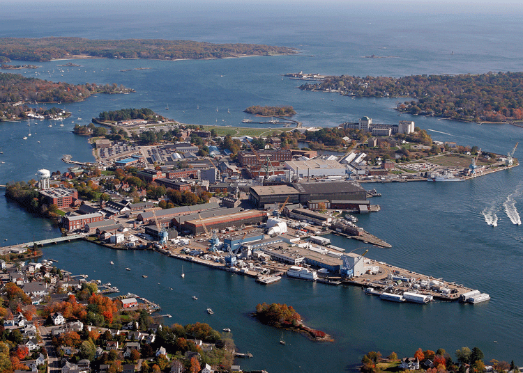 Portsmouth Naval Shipyard Aerial View