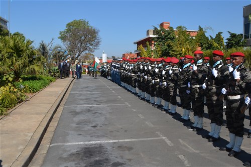 The opening ceremony for Africa Endeavor, an annual communications and information-sharing event, that helps develop multinational communications interoperability for African Union and United Nations mandated peace keeping and disaster response missions in Africa, Aug. 22, 2016, Antananarivo, Madagascar. (Photo by U.S. AFRICOM Public Affairs/Released) 