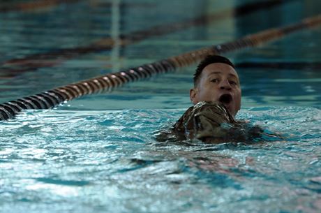 Nearly 100 military service members from the Army Reserve, Active Army and U.S. Navy gather at Naval Station Everett to compete for the German Armed Forces Proficiency Badge Apr 12-14.