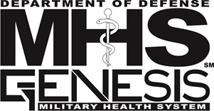 MHS GENESIS Logo, black and white