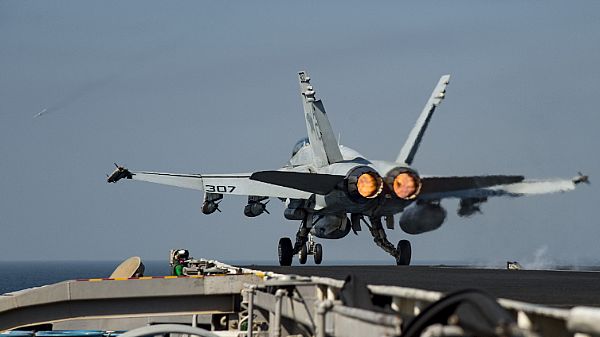 An F/A-18C Hornet assigned to the Wildcats of Strike Fighter Squadron (VFA) 131 launches from the flight deck of the aircraft carrier USS Dwight D. Eisenhower (CVN 69) (Ike). Ike and its Carrier Strike Group are deployed in support of Operation Inherent Resolve, maritime security operations and theater security cooperation efforts in the U.S. 5th Fleet area of operations. (U.S. Navy photo by Seaman Christopher A. Michaels/Released)  161016-N-IE397-195