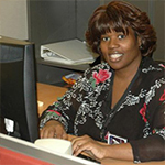 Woman working at computer