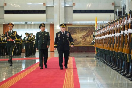 Chief of Staff of the Army Gen. Mark Milley was welcomed by China's ‪People's Liberation Army‬ during his Pacific Command tour, Aug. 17, 2016.