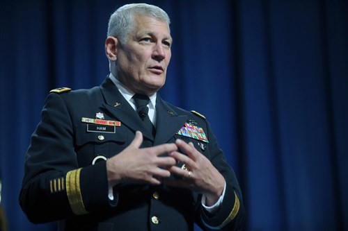 RENO, Nevada - General Carter Ham, commander of U.S. Africa Command, addresses the 134th National Guard Association of the United States General Conference in Reno, Nevada, September 10, 2012. (National Guard Bureau photo by Jim Greenhill)