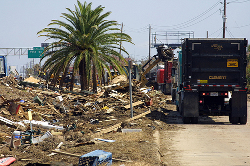 We've contracted crews and more than 80 trucks to help clear interstate of debris