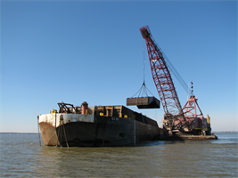 Dredging in a nearby Baltimore District waterway.