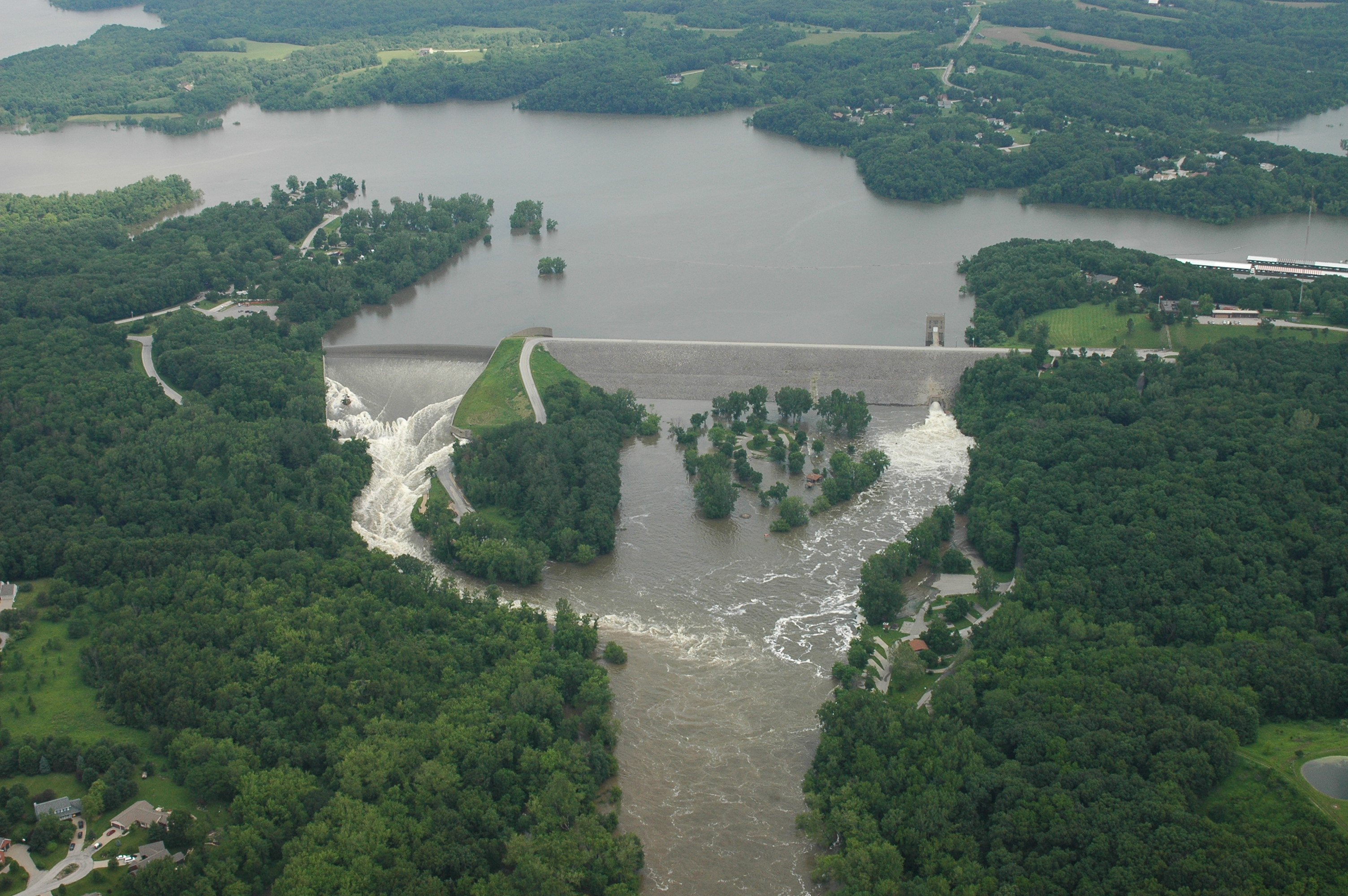 Coralville Lake during flood of 2008.