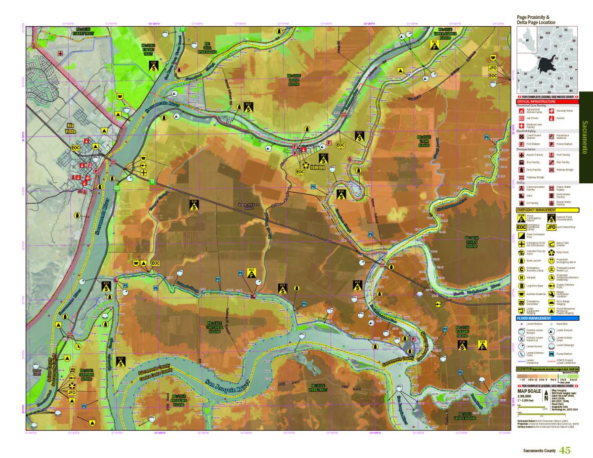 image - page from flood emergency response map book