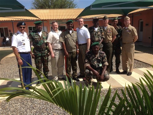 U.S. Africa Command’s representatives visited the Granfanil Health Clinic in Luanda, Angola, funded through USAFRICOM Humanitarian Assistance funds. The clinic supports the surrounding civilian community, military personnel and their families treating 150-200 patients each week. This newly completed facility now provides health care for the community through a new radiology section, pharmacy, treatment rooms, patient beds, laboratory, and administrative offices; all services that had previously been unavailable in this community. 