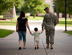 Soldier and family