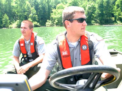 Park Rangers Wear Personal Floatation Devices