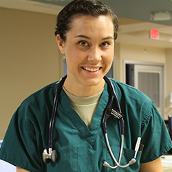 A female doctor smiling