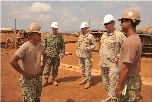 Ali Oune, Djibouti (April 5, 2012) - The U.S. Navy Mobile Construction Battallion 3 from Camp Lemonnier is constructing the Consultative Health Clinic that will provide maternity services as well as living quarters for duty nurses. The project is currently at 18 percent completion with a projected hand over date of October 2013. (U.S. Air Force photo by Technical Sergeant James Brock)