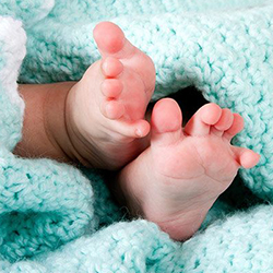 Picture of a baby's feet.