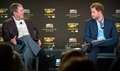 Former President George W. Bush and Britain's Prince Harry discuss the topic of post-traumatic stress during the 2016 Invictus Games Symposium on Invisible Wounds in Orlando, Florida. 