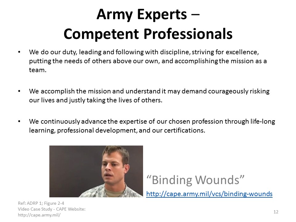 Living the Army Ethic Slide #12