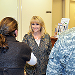 Service member and spouse meeting with a service provider.