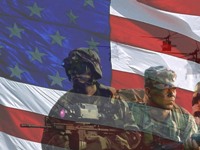 Soldiers with Flag