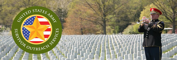 Army Bugler playing at Cemetery