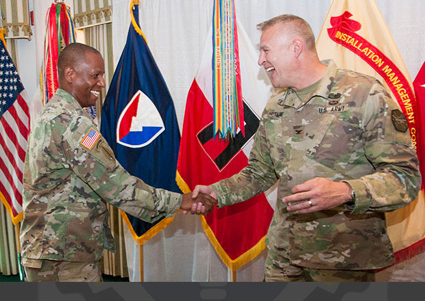 Command Sgt. Maj. Anthony Bryant, U.S. Army Sustainment Command, encouraged his 12 fellow college graduates to do something meaningful with their degrees during his commencement speech at Rock Island Arsenal’s Fiscal Year 2016 Commencement Recognition Ceremony at the RIA Golf Clubhouse, Sept. 14