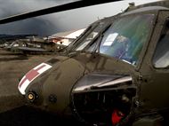 An HH-60L Black Hawk helicopter, part of Joint Task Force-Bravo’s 1st Aviation Regiment, 228th Battalion, Charlie Company, United States Air Ambulance Detachment-Honduras, sit ready to provide medical evacuation and search and rescue support Sept. 21, 2016, for UNITAS 16, Panama Pacifico, Panama. The 1-228th aircraft were deployed to Panama from Soto Cano Air Base, Republic of Honduras, to provide airlift and MEDEVAC and SAR. UNITAS is an annual exercise that allows the U.S. military to train with Caribbean, Central and South American counterparts, further developing professional understanding in the Western Hemisphere, security cooperation in the region and reassures Caribbean, Central and South American allies and partners of the U.S.’s commitment to peace and security cooperation in the region. (U.S. Army photo by Lt. Col. Richard Tucker)