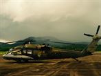 A UH-60L Black Hawk helicopter assigned to Joint Task Force-Bravo’s 1st Aviation Regiment, 228th Battalion from Soto Cano Air Base, Republic of Honduras, is secured at Panama Pacifico, Panama, as thunderstorms approach Sept. 21, 2016. The 1-228th “Winged Warriors” provided airlift and medical evacuation support for UNITAS 16, a combined exercise hosted by Panama, that is designed to train U.S. and partner nation navies and public security forces to conduct joint naval operations, through the execution of littoral warfare, anti-piracy, maritime interdiction operations, countering transnational organized crime, anti-surface warfare, electronic warfare, communications exercises and air operations in order to increase interoperability and capability between participating naval forces. (U.S. Army photo by Lt. Col. Richard Tucker)