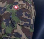 National Swiss patch on a uniform sleeve