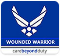 Image Block with Logo for U.S. Air Force Wounded Warrior Program; Care Beyond Duty