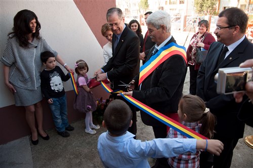 Romania ribbon cutting