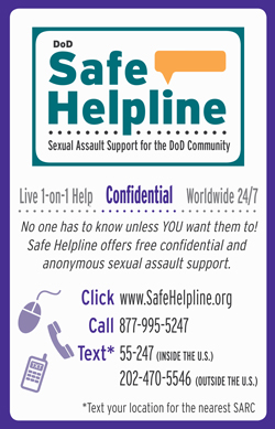 Safe Helpline. Sexual Assault Support for the DOD Community