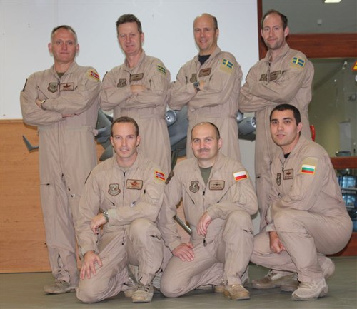 One for the history books: the first non-USA crew gathers before the mission departs.