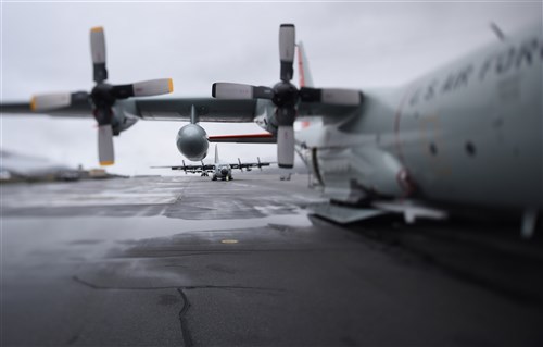 LC-130 "Skibirds" from the New York Air National Guard's 109th Airlift Wing in Scoita, New York, sit on the runway at Kangerlussuaq, Greenland, on June 27, 2016. Four LC-130s and 80 Airmen from the Wing recently completed the third rotation of the 2016 Greenland season. Airmen and aircraft for the 109th Airlift Wing stage out of Kangerlussuaq, Greenland, during the summer months, supplying fuel and supplies and transporting passengers in and out of various National Science Foundation camps throughout the entire season and also train for the Operation Deep Freeze mission in Antarctica. The unique capabilities of the ski-equipped LC-130 aircraft make it the only one of its kind in the U.S. military, able to land on snow and ice. (U.S. Air National Guard photo by Staff Sgt. Benjamin German/Released)