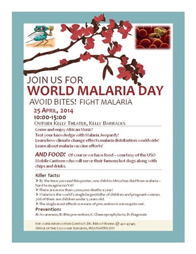 AFRICOM hosts World Malaria Day event April 25