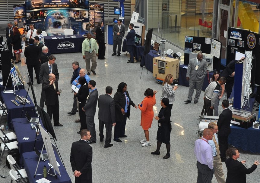 Naval Surface Warfare Center Dahlgren Division (NSWCDD) scientists and engineers showcased cutting-edge technologies and briefed military personnel, government employees and contractors attending the NSWCDD Briefing and Technical Demonstration held at Naval Sea System Command headquarters, Nov. 3. The Navy Yard event featured briefs and demonstrations that included NSWCDD 101; cyber warfare engineering; chemical, biological and radiological defense; directed energy; hypervelocity projectile; electromagnetic railgun; battle management system; integrated training systems; human systems integration projected displays and augmented reality; and electric power.  

