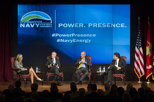 WASHINGTON (Oct. 14, 2015) Secretary of the Navy (SECNAV) Ray Mabus hosts an energy innovation discussion with industry leaders at National Defense University. Mabus spoke about the role the Department of the Navy has in energy innovation, as well as the broader relationship between energy and national security. U.S. Navy photo by Mass Communication Specialist 2nd Class Armando Gonzales.