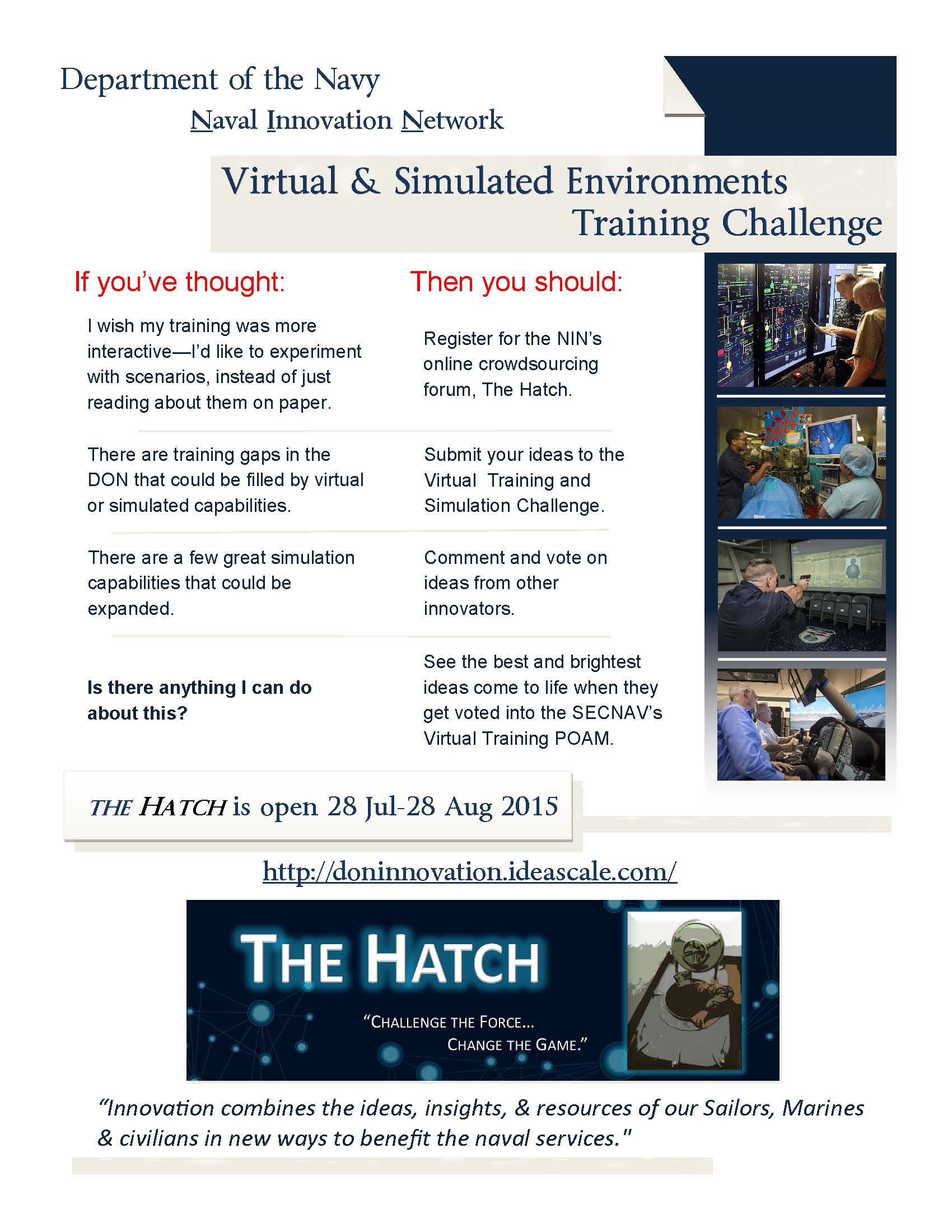 Virtual & Simulated Environments Training Challenge