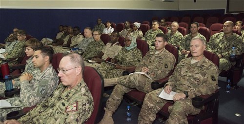 Medical professionals from U.S., French and Djiboutian armed forces gathered for a Military Tropical Medicine Course at Camp Lemonnier, Djibouti, Oct. 20 to 22, 2015. The course was an exchange of knowledge and experience about diseases common to the Horn of Africa and around the world. (U.S. Air Force photo by Staff Sgt. Victoria Sneed/Released)