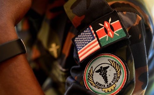 Kenyan Defense Force airmen listen to class lectures during African Partnership Flight Kenya June 20, 2016 at Laikipia Air Base, Kenya. More than 50 U.S. Air Force Airmen participated in the first APF in Kenya. The APF is designed for U.S. and African partner nations to work together in a learning environment to help build expertise and professional knowledge and skills. (U.S. Air Force photo by Tech. Sgt. Evelyn Chavez/Released)