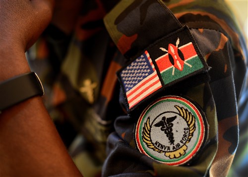 Kenyan Defense Force airmen listen to class lectures during African Partnership Flight Kenya June 20, 2016 at Laikipia Air Base, Kenya. More than 50 U.S. Air Force Airmen participated in the first APF in Kenya. The APF is designed for U.S. and African partner nations to work together in a learning environment to help build expertise and professional knowledge and skills. (U.S. Air Force photo by Tech. Sgt. Evelyn Chavez/Released)