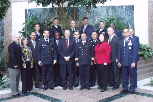 TUNIS, Tunisia - Representatives from the Defense Security Cooperation Agency (DSCA), North Africa Region, U.S. Africa Command (AFRICOM), and the office of Security Cooperation, U.S. Embassy Tunis, and the Tunisian Minister of Defense convene for the 2009 U.S. -Tunisian Financial Management Review (FMR) at the Defense Security Cooperation Agency in Washington, DC, December 14, 2009. (U.S. Africa Command photo)