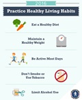 Infographic listing 5 key healthy habits for the new year