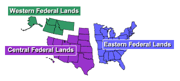 Map of Federal Lands Regions